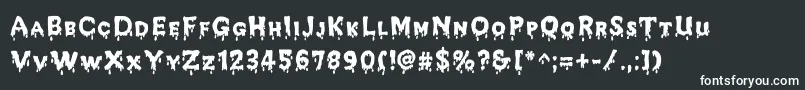 JdMelted Font – White Fonts on Black Background