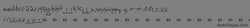 Runnsm Font – Black Fonts on Gray Background