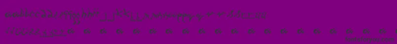 Runnsm Font – Black Fonts on Purple Background