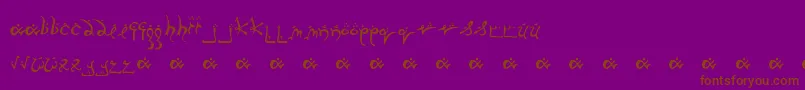 Runnsm Font – Brown Fonts on Purple Background