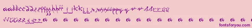 Runnsm Font – Purple Fonts on Pink Background