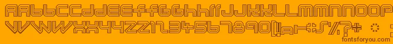 Lunasolaurora Font – Brown Fonts on Orange Background