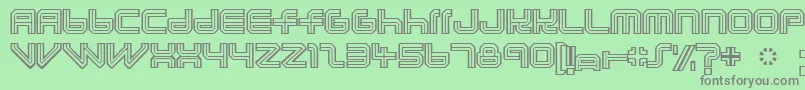 Шрифт Lunasolaurora – серые шрифты на зелёном фоне