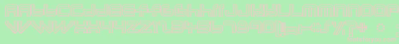 Lunasolaurora-Schriftart – Rosa Schriften auf grünem Hintergrund