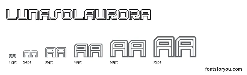 Размеры шрифта Lunasolaurora
