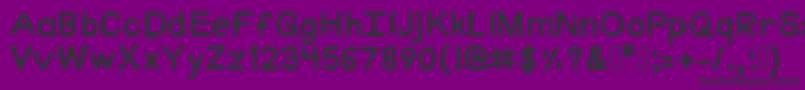 Cloudlike Font – Black Fonts on Purple Background