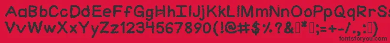 Cloudlike Font – Black Fonts on Red Background