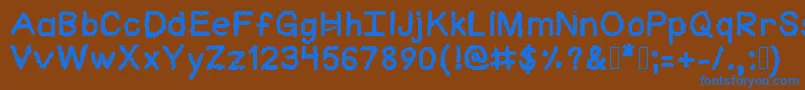 Cloudlike Font – Blue Fonts on Brown Background