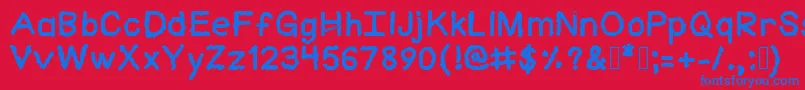Cloudlike Font – Blue Fonts on Red Background