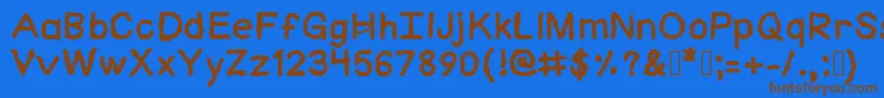 Cloudlike Font – Brown Fonts on Blue Background