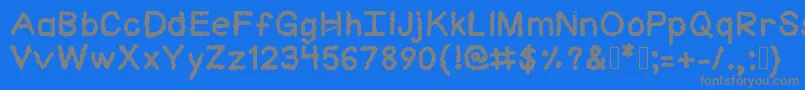 フォントCloudlike – 青い背景に灰色の文字