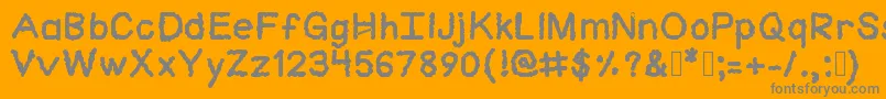 フォントCloudlike – オレンジの背景に灰色の文字