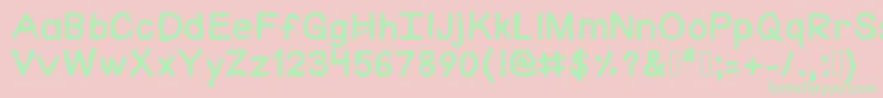 Cloudlike Font – Green Fonts on Pink Background