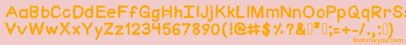 Cloudlike Font – Orange Fonts on Pink Background