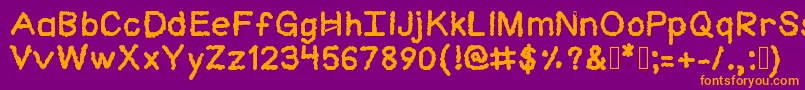 Cloudlike Font – Orange Fonts on Purple Background