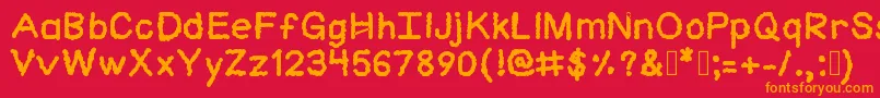 Cloudlike Font – Orange Fonts on Red Background