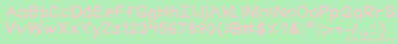 Cloudlike Font – Pink Fonts on Green Background