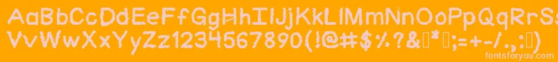 Cloudlike Font – Pink Fonts on Orange Background