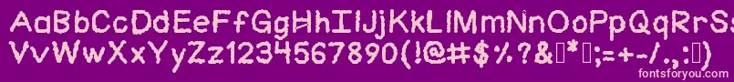Cloudlike Font – Pink Fonts on Purple Background