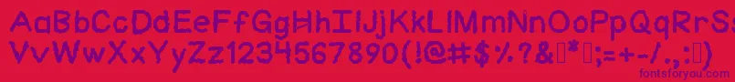 Cloudlike Font – Purple Fonts on Red Background