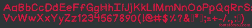 Cloudlike Font – Red Fonts on Black Background