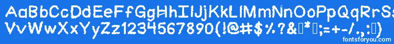 フォントCloudlike – 青い背景に白い文字