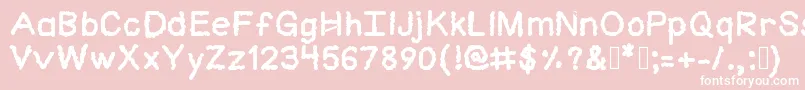 Cloudlike-Schriftart – Weiße Schriften auf rosa Hintergrund