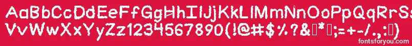 フォントCloudlike – 赤い背景に白い文字