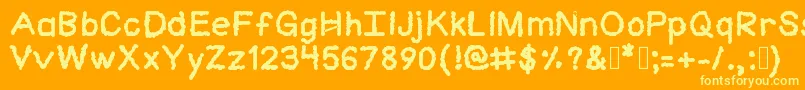 Cloudlike Font – Yellow Fonts on Orange Background
