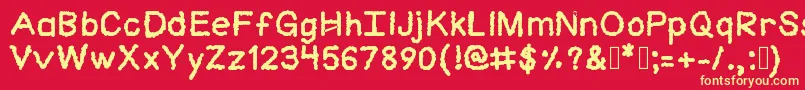 Cloudlike Font – Yellow Fonts on Red Background