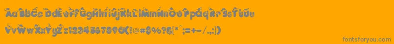 KringleRegular Font – Gray Fonts on Orange Background