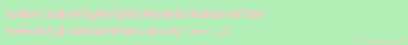 KringleRegular Font – Pink Fonts on Green Background