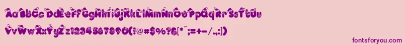 KringleRegular-Schriftart – Violette Schriften auf rosa Hintergrund