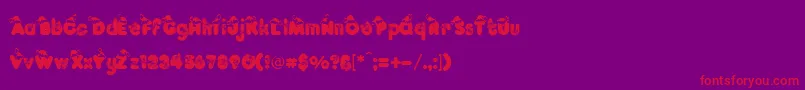 KringleRegular Font – Red Fonts on Purple Background