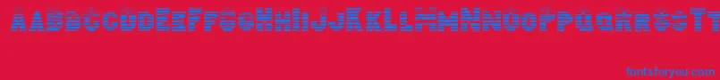 Jacobistriped Font – Blue Fonts on Red Background