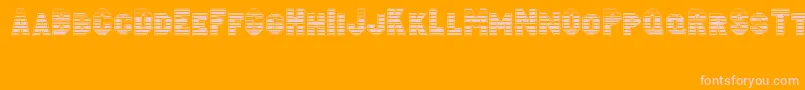 Jacobistriped Font – Pink Fonts on Orange Background