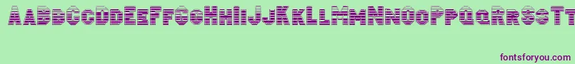 Jacobistriped Font – Purple Fonts on Green Background