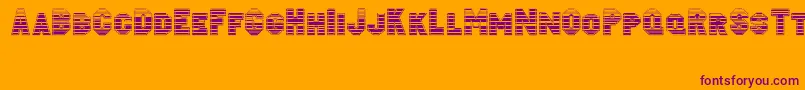 Jacobistriped Font – Purple Fonts on Orange Background