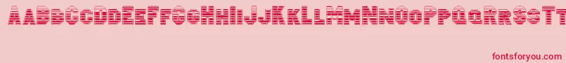 Jacobistriped Font – Red Fonts on Pink Background