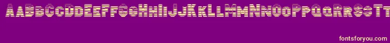 Jacobistriped Font – Yellow Fonts on Purple Background