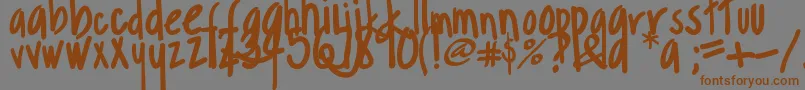 Margarosa-Schriftart – Braune Schriften auf grauem Hintergrund