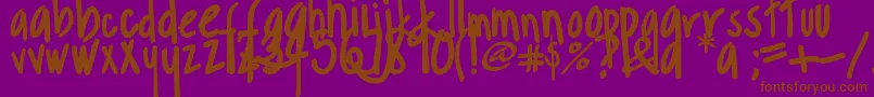 Margarosa Font – Brown Fonts on Purple Background