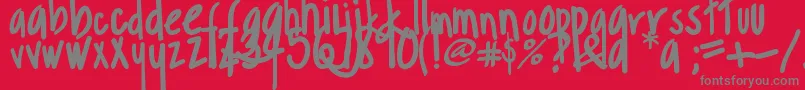 Margarosa-Schriftart – Graue Schriften auf rotem Hintergrund