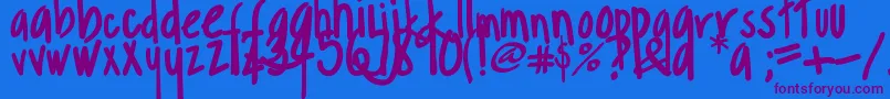 Margarosa Font – Purple Fonts on Blue Background