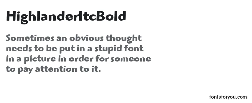HighlanderItcBold Font