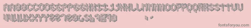Weitere Informationen zur Level01Shadow-Schriftart Level01Shadow-Schriftart – Graue Schriften auf rosa Hintergrund