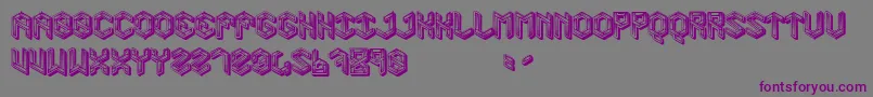 Level01Shadow Font – Purple Fonts on Gray Background