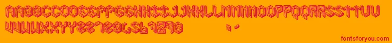 Level01Shadow Font – Red Fonts on Orange Background