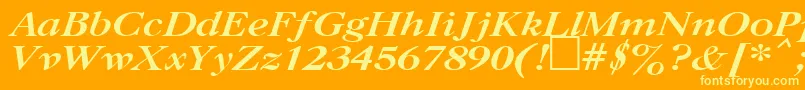 UkCaslonBoldItalic Font – Yellow Fonts on Orange Background