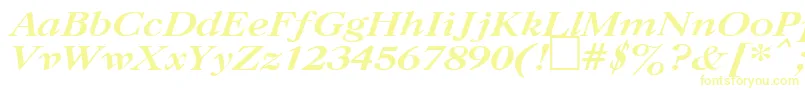 UkCaslonBoldItalic-Schriftart – Gelbe Schriften